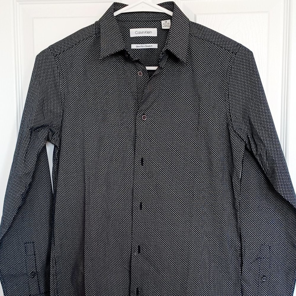 Calvin Klein Boys Fitted Shirt Size 14